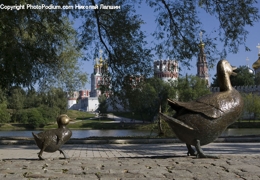 Art, Sculpture, Statue, Bird, Booby, Goose, Waterfowl