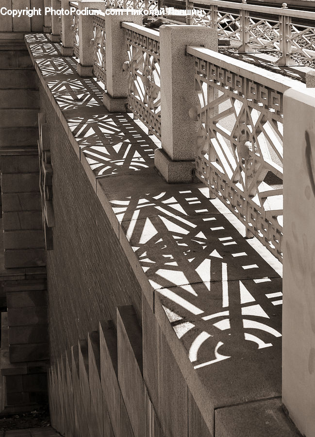 Railing, Boardwalk, Deck, Path, Sidewalk, Walkway, Banister