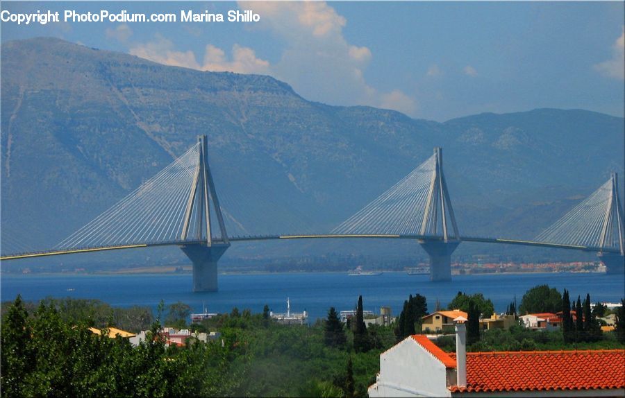 People, Person, Human, Bridge, Suspension Bridge, Roof, Tile Roof