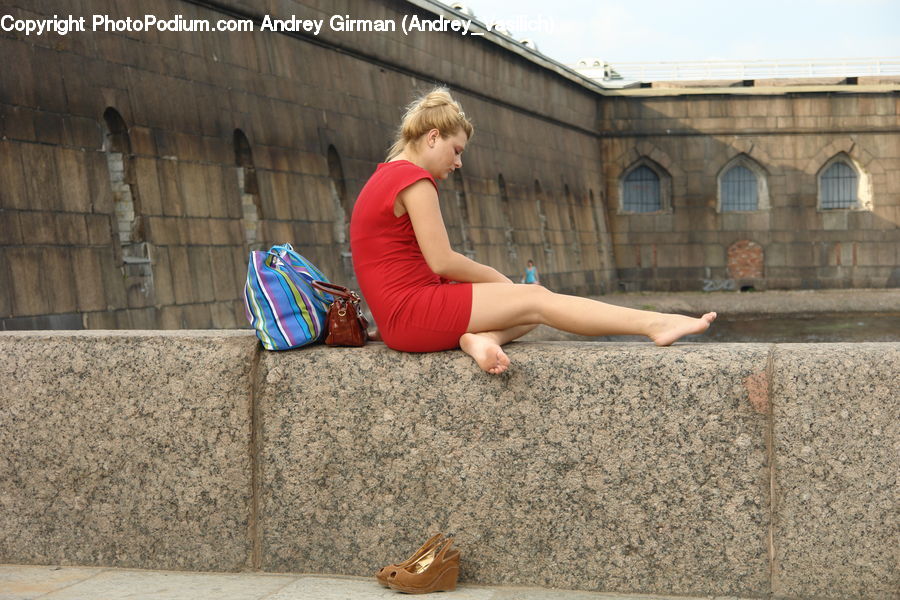 People, Person, Human, Kicking, Female, Blonde, Woman