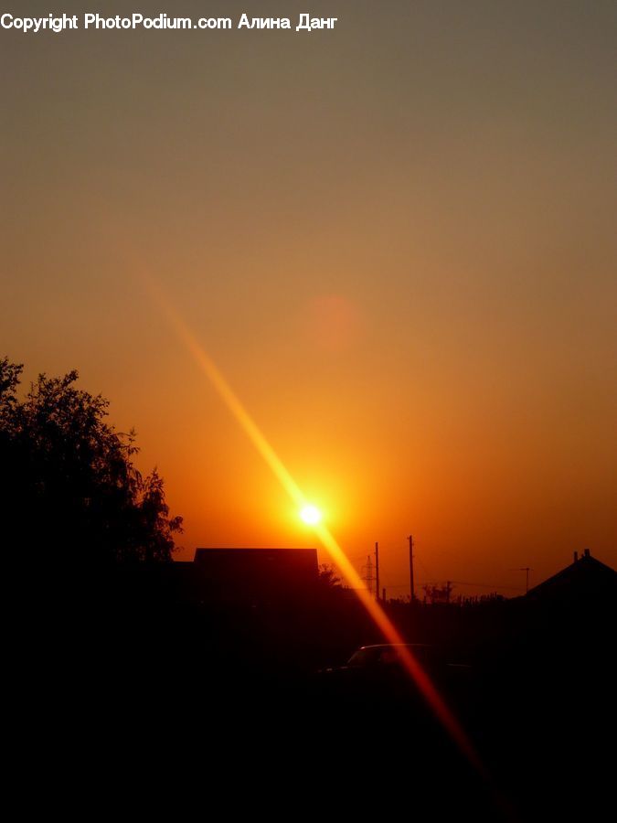 Dawn, Dusk, Red Sky, Sky, Sunrise, Sunset, Outdoors