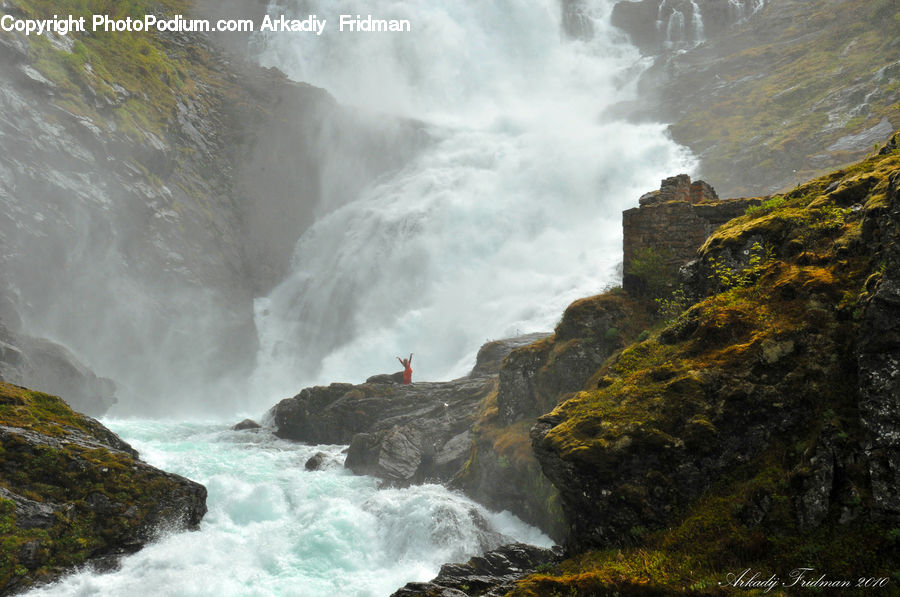 Outdoors, Sea, Sea Waves, Water, Nature, River, Waterfall