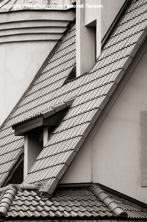 Brick, Gutter, Building, Housing, Villa