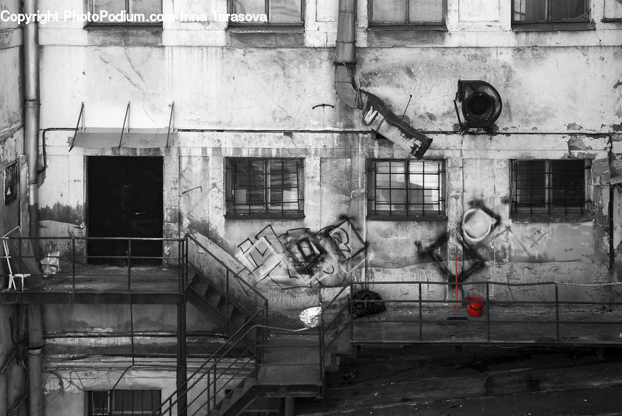 Art, Graffiti, Mural, Wall, Bucket, Alley, Alleyway