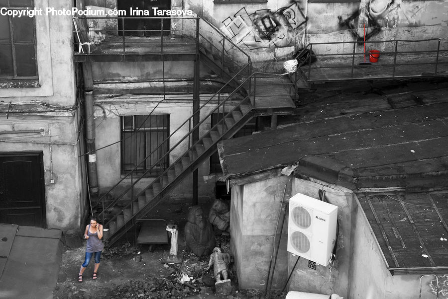 People, Person, Human, Rubble, Alley, Alleyway, Road