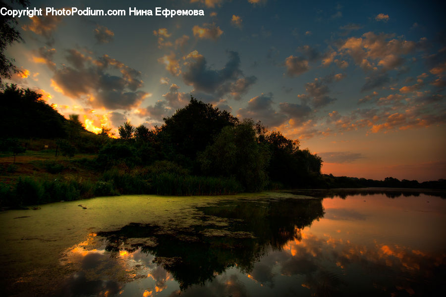 Dawn, Dusk, Red Sky, Sky, Sunrise, Sunset, Azure Sky