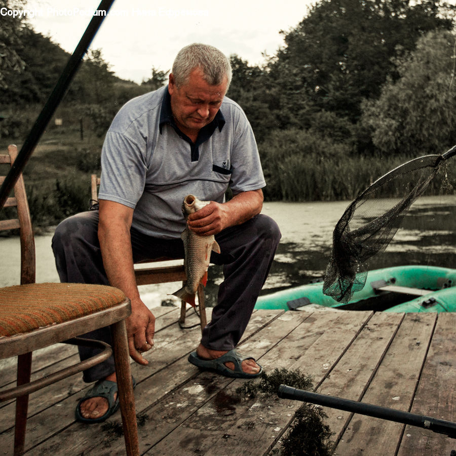 People, Person, Human, Fish, Pike, Sea Life, Lumber