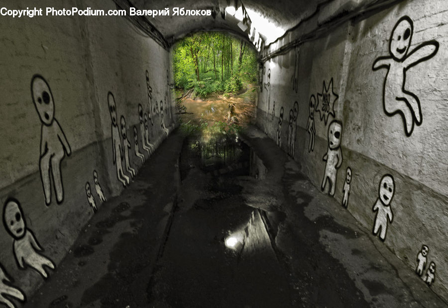 Tunnel, Alley, Alleyway, Road, Street, Town, Path