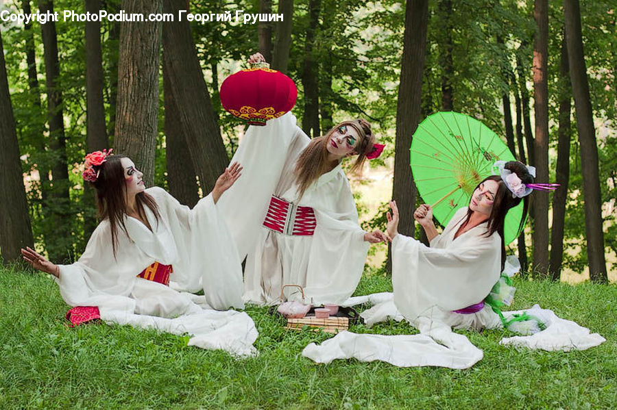 People, Person, Human, Female, Robe, Backyard, Yard