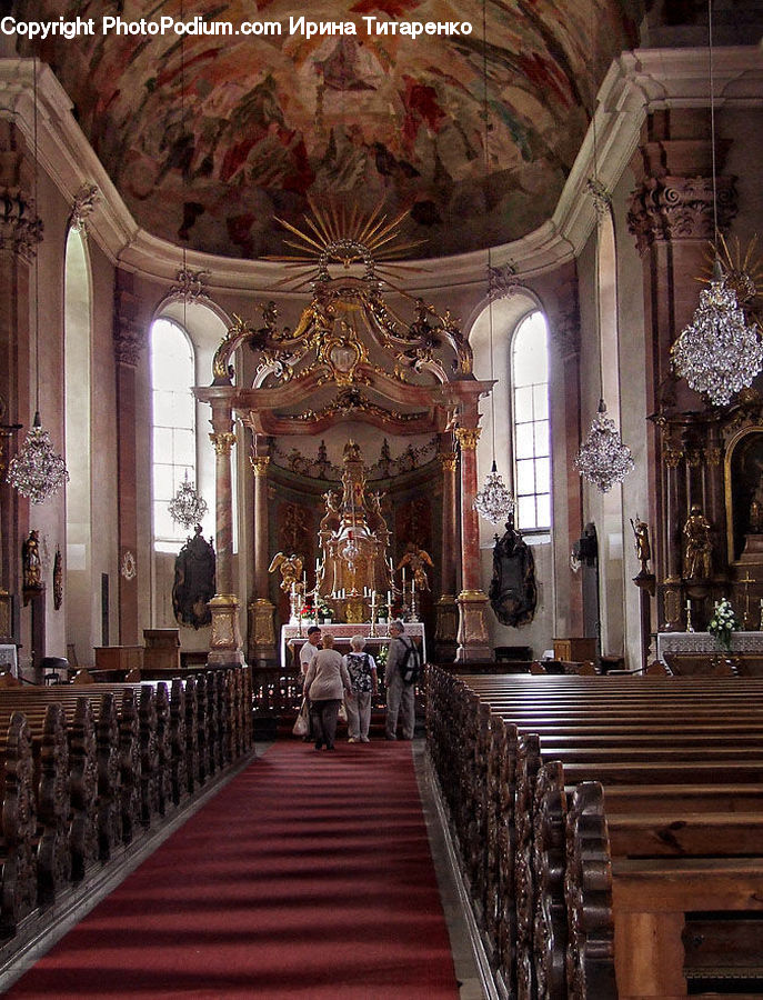 Aisle, Corridor, Architecture, Church, Worship, Altar, Dining Room
