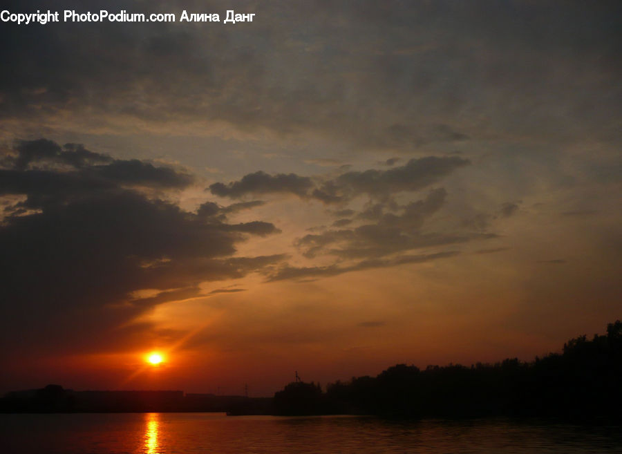 Dawn, Dusk, Red Sky, Sky, Sunrise, Sunset, Outdoors