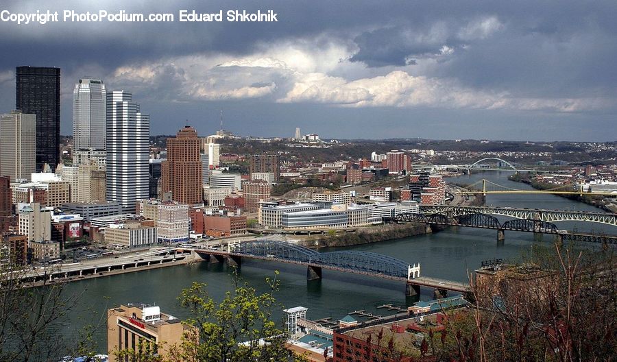 Bridge, Arch, Arch Bridge, City, Downtown, Metropolis, Urban