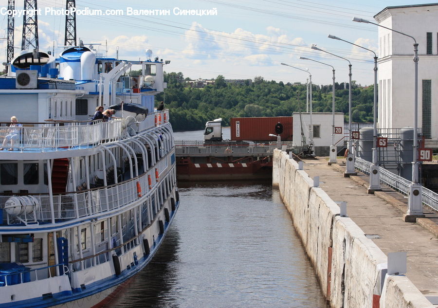 Boat, Watercraft, Canal, Outdoors, River, Water, Cruise Ship