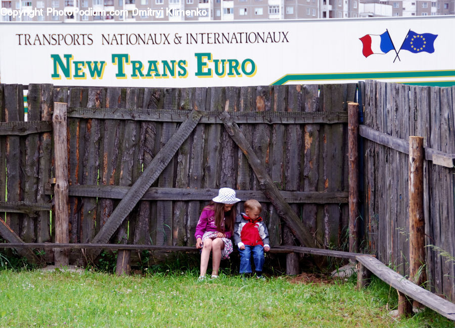 People, Person, Human, Bench, Fence, Baby, Child