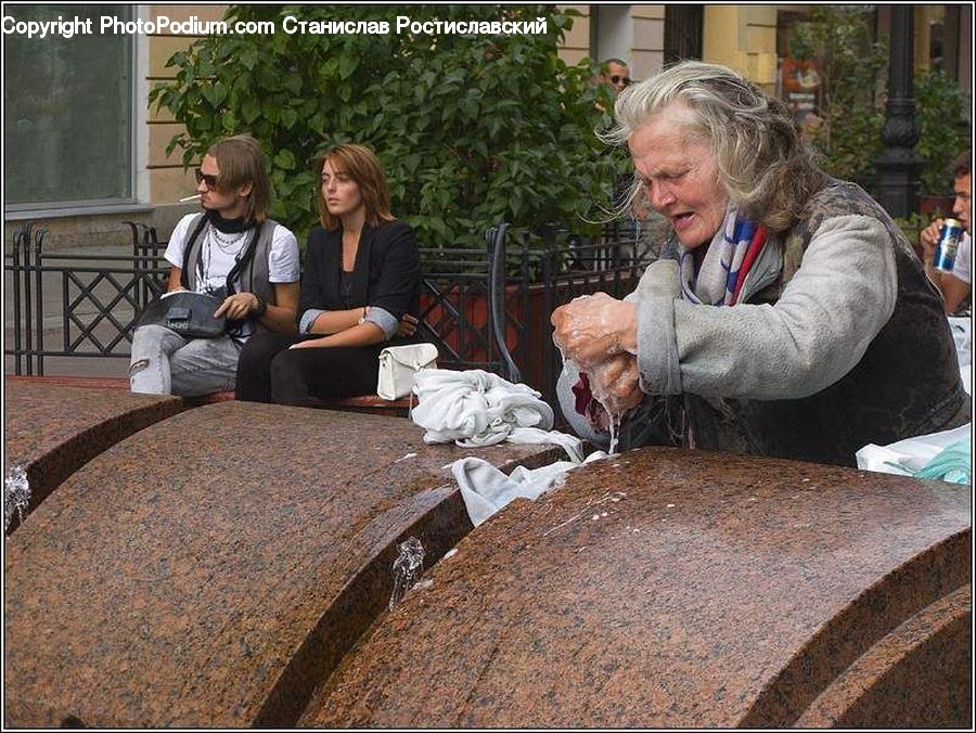 Plant, Potted Plant, People, Person, Human, Bench, Bonsai