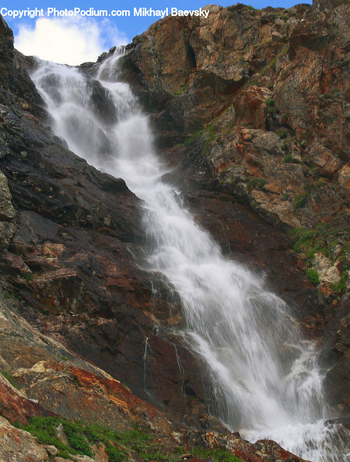 Outdoors, River, Water, Waterfall, Creek, Cliff, Rock