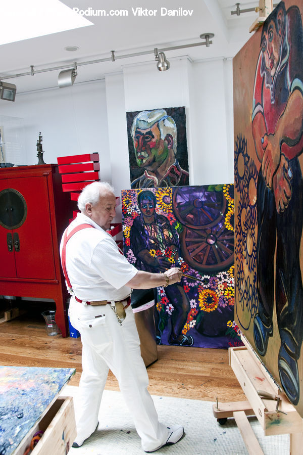 People, Person, Human, Plywood, Wood, Art, Painting