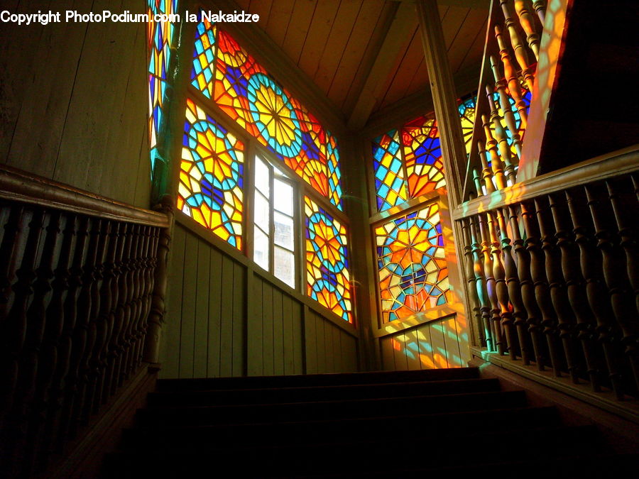 Building, Art, Stained Glass, City, Downtown, Urban, Architecture