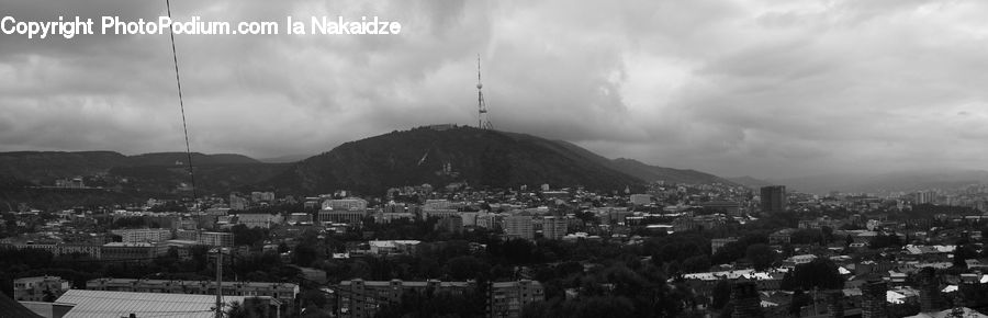Outdoors, Storm, Weather, City, Downtown, Building, Town