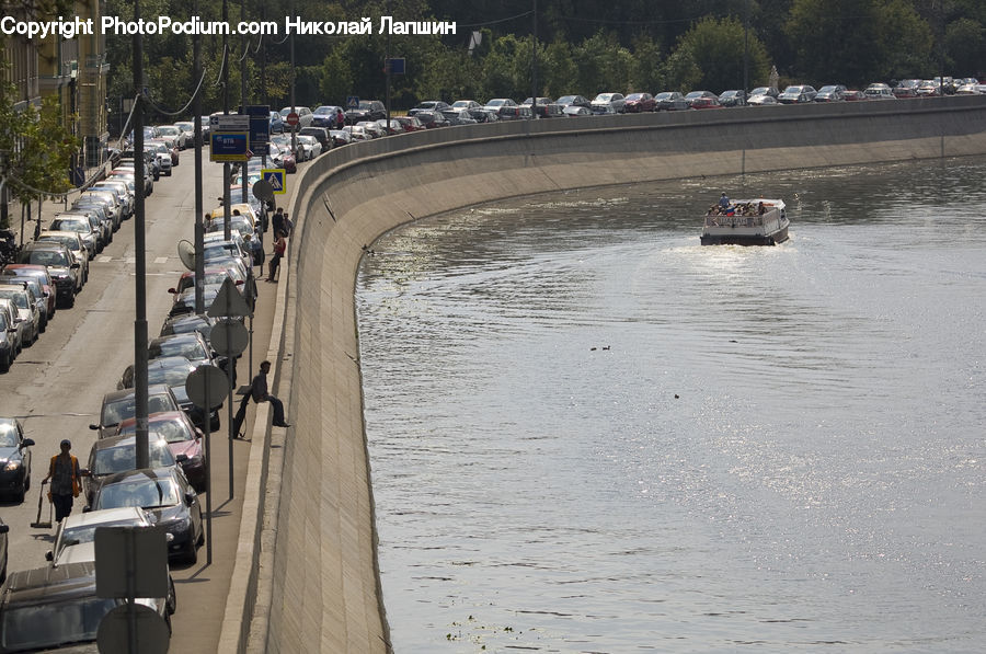 Automobile, Car, Vehicle, Canal, Outdoors, River, Water