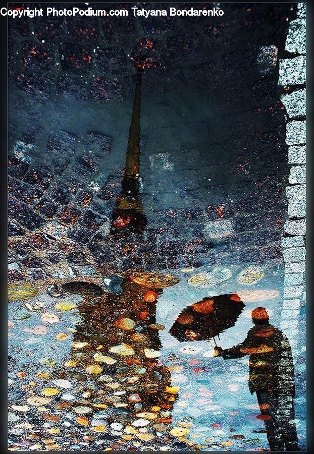 Sport, Swimming, Water, Art, Mosaic, Tile, Rock