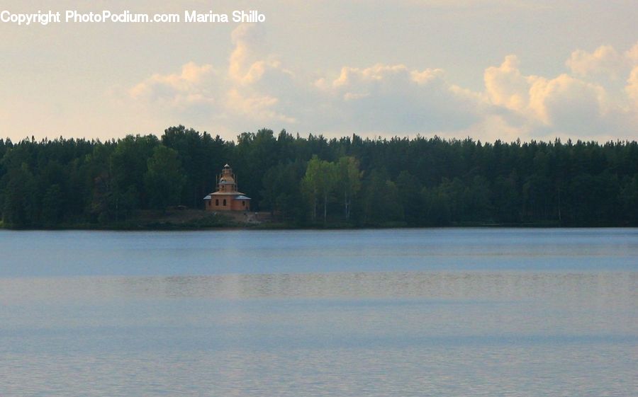 Lake, Outdoors, Water, Landscape, Nature, Scenery, Barge