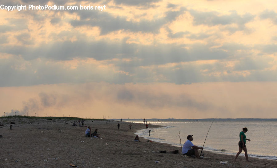 Beach, Coast, Outdoors, Sea, Water, Exercise, Fitness