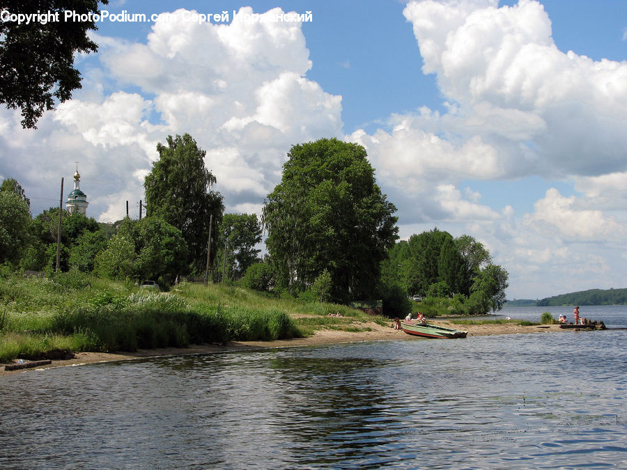 Cloud, Cumulus, Sky, Outdoors, River, Water, Coast