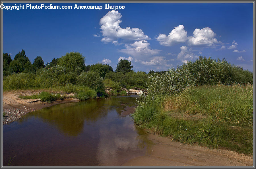 Cloud, Cumulus, Sky, Outdoors, Pond, Water, Land
