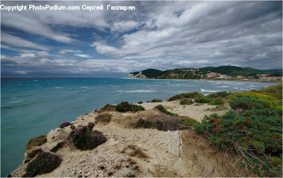 Beach, Coast, Outdoors, Sea, Water, Promontory, Bush