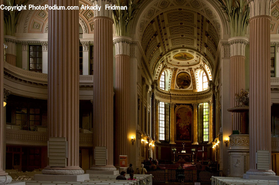 Aisle, Corridor, Architecture, Church, Worship, Column, Pillar