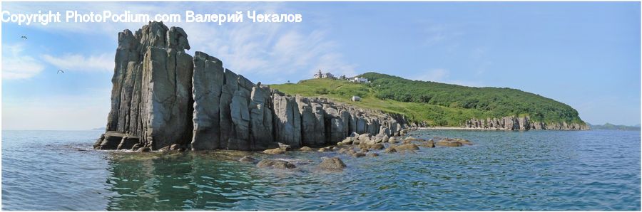 Cliff, Outdoors, Promontory, Coast, Sea, Water, Beach