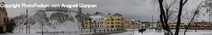 Arctic, Snow, Winter, Building, Downtown, Town, City