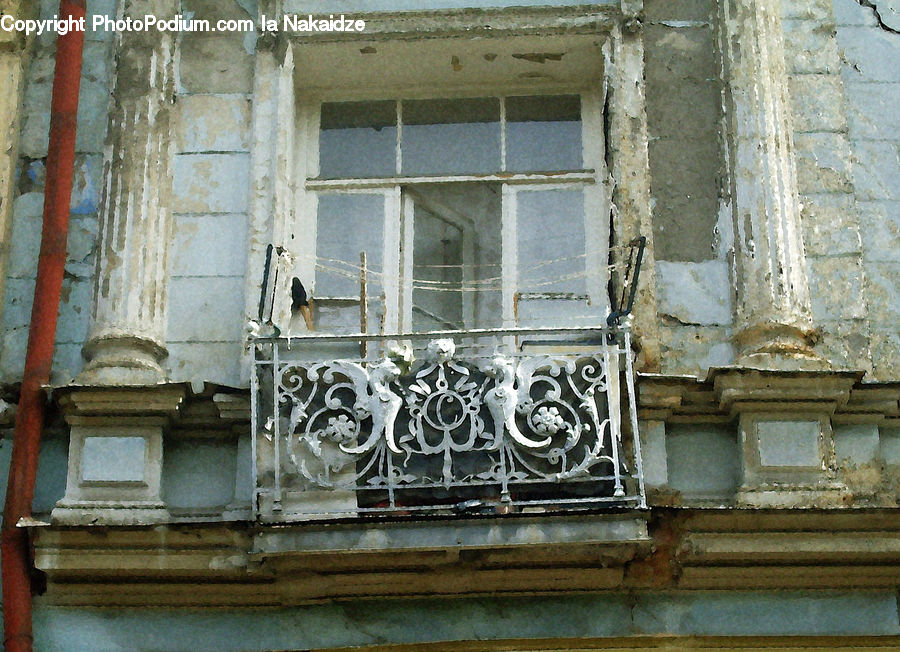 Balcony, Column, Pillar, Crypt, Fence, Wall, Architecture