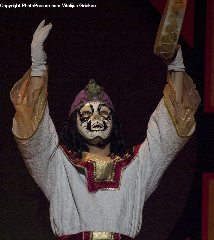 Bust, Figurine, Head, Costume, Clown, Performer, Person