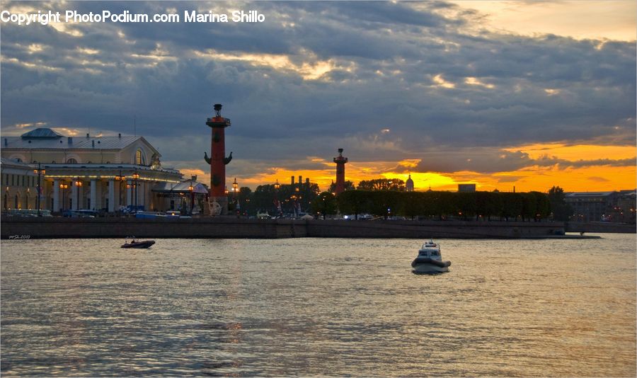Beacon, Building, Lighthouse, Water Tower, Dusk, Outdoors, Sky