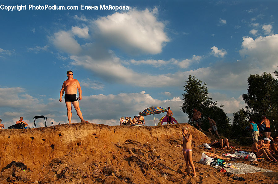 Camping, Bikini, Maillot, Swimwear, Soil, Desert, Outdoors