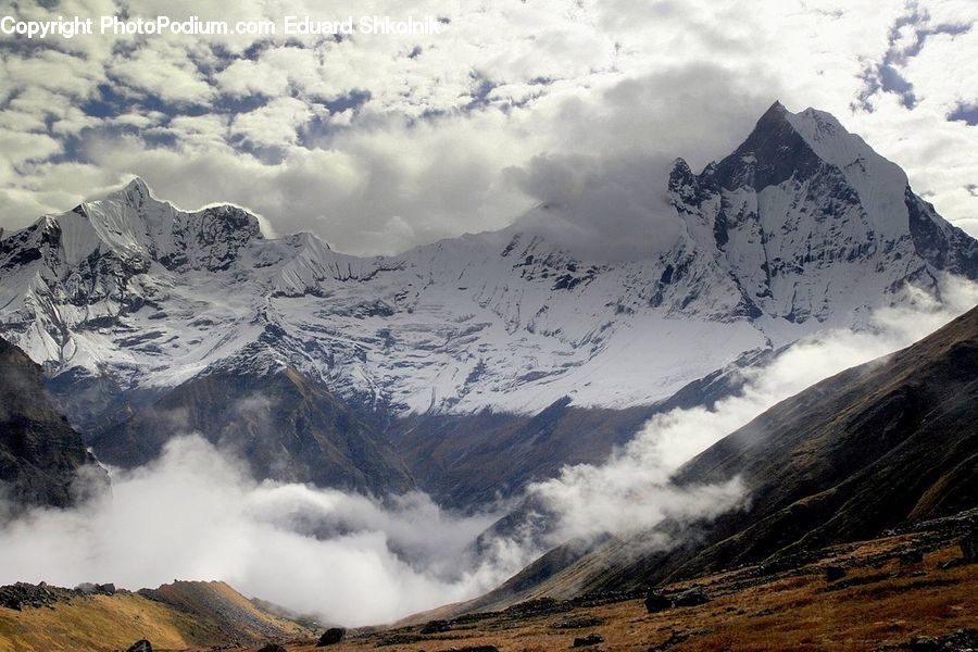 Arctic, Glacier, Ice, Mountain, Outdoors, Snow, Mountain Range