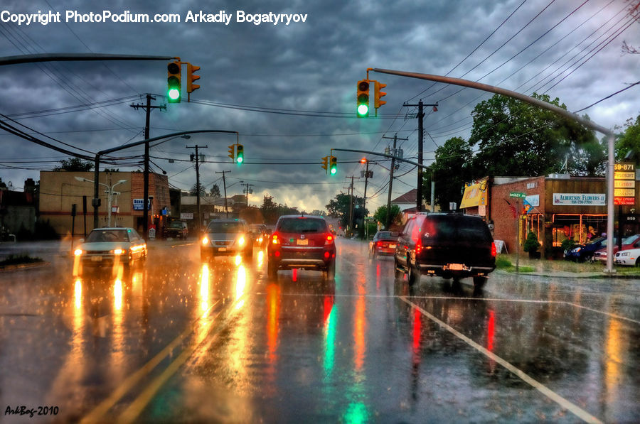 Automobile, Car, Vehicle, City, Downtown, Metropolis, Urban