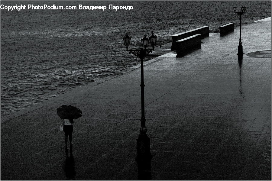Bench, Dock, Landing, Pier, Water, Outdoors, Ripple