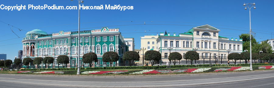 Architecture, Downtown, Plaza, Town Square, Cable Car, Streetcar, Trolley