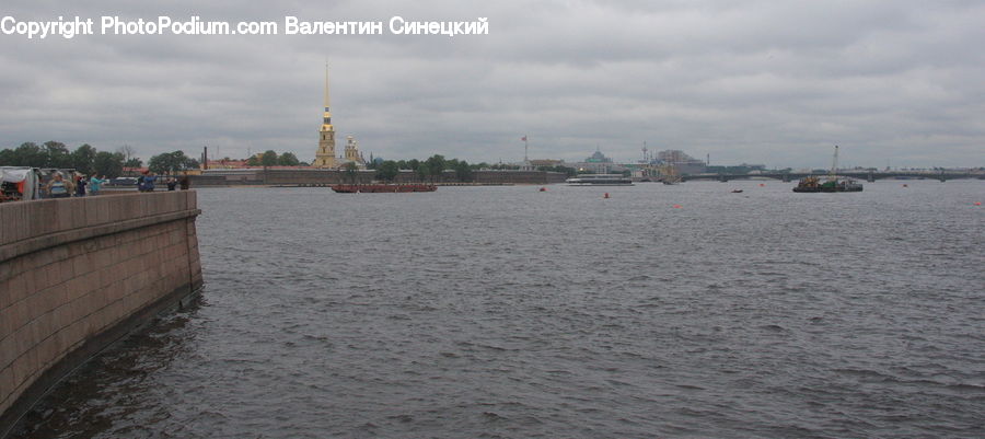 Architecture, Spire, Steeple, Tower, Outdoors, River, Water