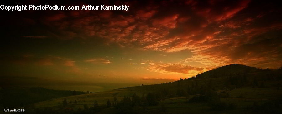 Dawn, Dusk, Red Sky, Sky, Sunrise, Sunset, Outdoors