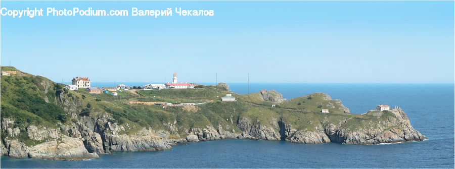 Promontory, Cliff, Outdoors, Coast, Sea, Water, Island