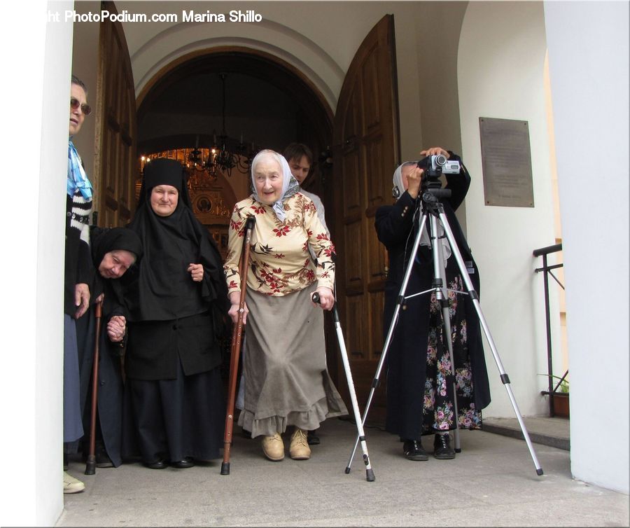 People, Person, Human, Tripod, Costume, Gown, Robe