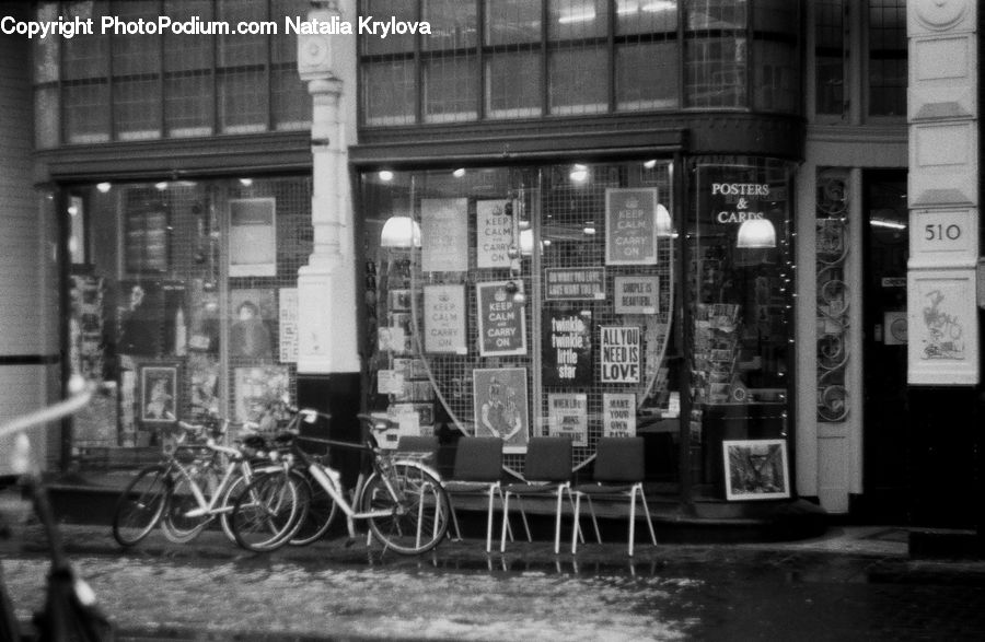 Chair, Furniture, Bicycle, Bike, Vehicle, Shop, Cafe