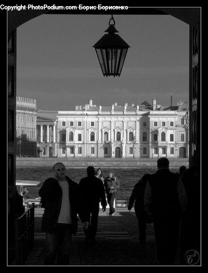 Human, People, Person, Lamp Post, Pole, Silhouette, City
