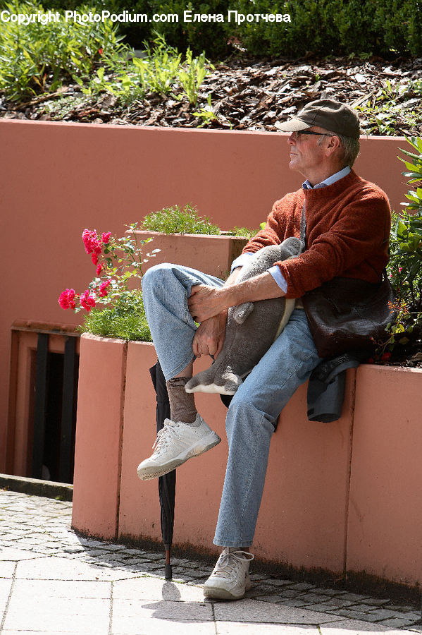Human, People, Person, Plant, Potted Plant, Clogs, Footwear