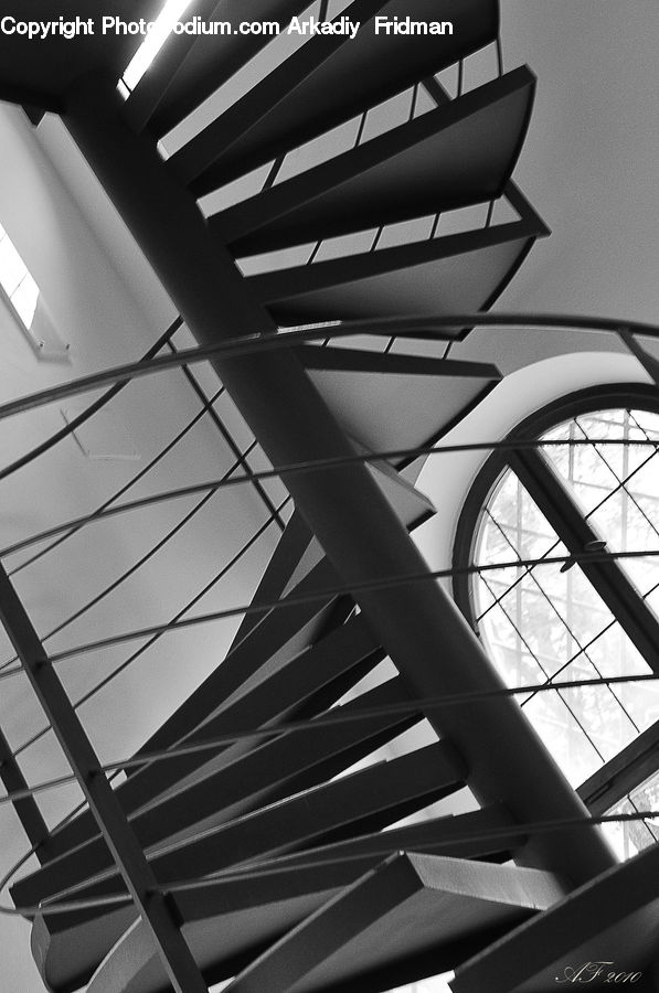 Banister, Handrail, Staircase, Building, Housing, City, Downtown