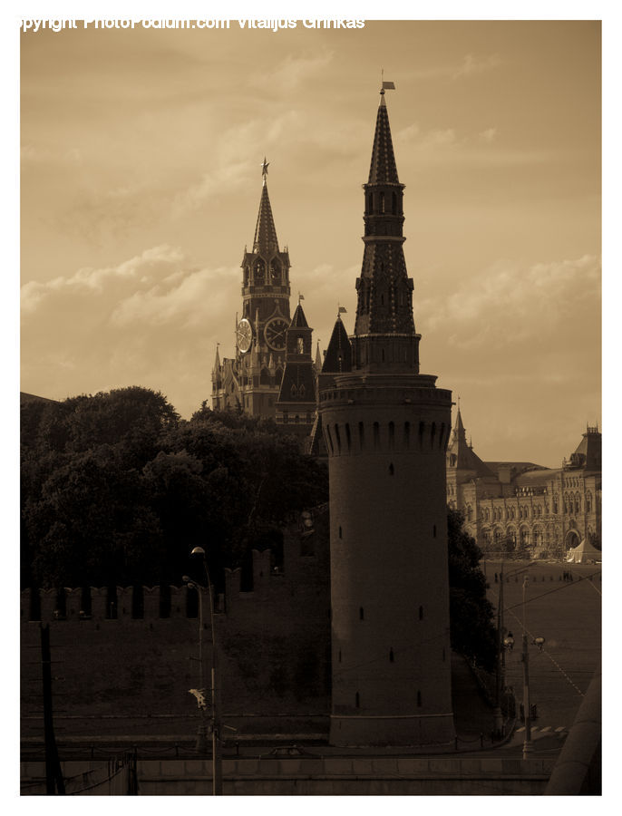 Architecture, Castle, Fort, Bell Tower, Clock Tower, Tower, Downtown